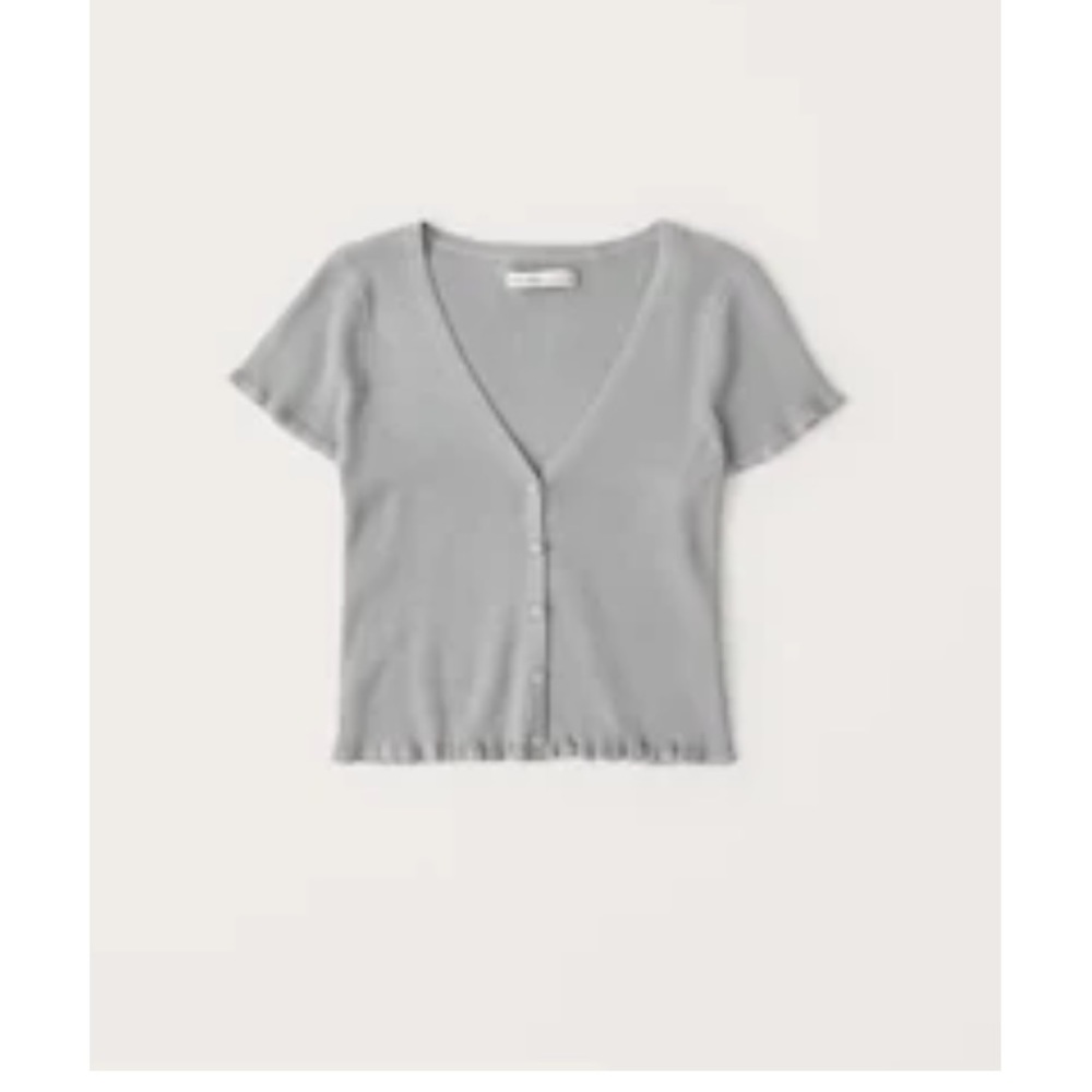Abercrombie Short Sleeve Blue Cardigan